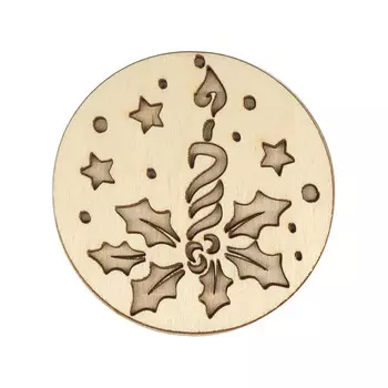 L-2106 Деревянная заготовка 'Свеча' 6,4*6,4*0,6см Astra&amp;Craft