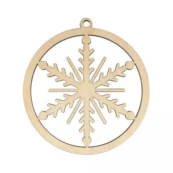 L-2113 Деревянная заготовка ' Снежинка' 8,5*7,9*0,3см Astra&amp;Craft