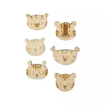 L-2146 Деревянная заготовка Набор № 5 'Тигры', 6 шт Astra&amp;Craft