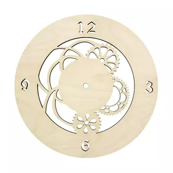 L-216 Деревянная заготовка циферблат 'Шестеренки', 30*30 см, 'Астра'