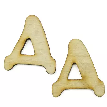 L-229 Деревянная заготовка 'Буква Д', 30х27х4 мм, упак./2 шт., Astra&amp;Craft