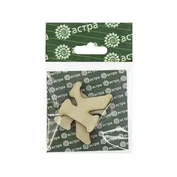 L-240 Деревянная заготовка 'Буква К', 30х33х4 мм, упак./2 шт., 'Астра'