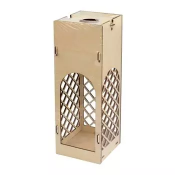 L-268 Деревянная заготовка футляр под бутылку 28*10,5*10,5см 'Астра'