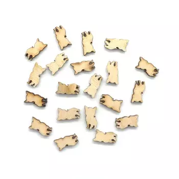 L-297 Деревянная заготовка 'Кошка', 20 мм, упак./20 шт.