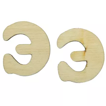 L-319 Деревянная заготовка 'Буква Э', 30х33х4 мм, упак./2 шт., Astra&amp;Craft