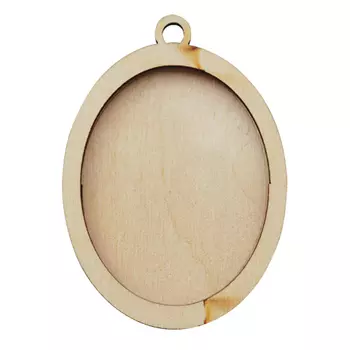 L-324 Деревянная заготовка медальон 'Овал', 6*5 см, 'Астра'
