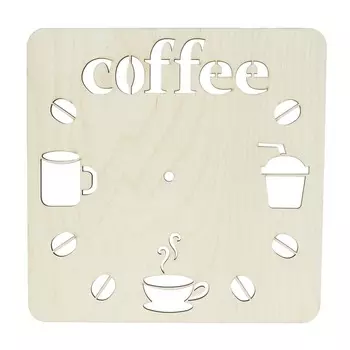 L-327 Деревянная заготовка циферблат 'Кофе', 24*24 см, 'Астра'