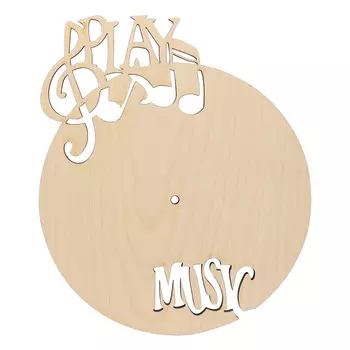 L-337 Деревянная заготовка циферблат 'Play music', 30*24 см, 'Астра'