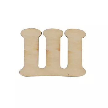 L-340 Деревянная заготовка 'Буква Ш', 30х30х4 мм, упак./2 шт., 'Астра'