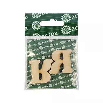 L-342 Деревянная заготовка 'Буква Я', 30х30х4 мм, упак./2 шт., Астра