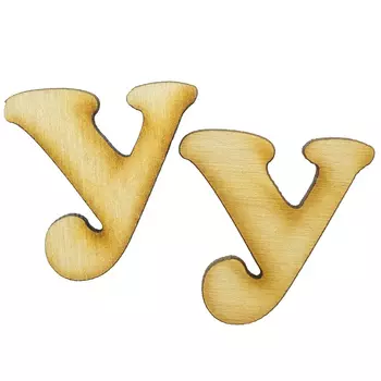 L-371 Деревянная заготовка 'Буква У', 30х30х4 мм, упак./2 шт., Astra&amp;Craft