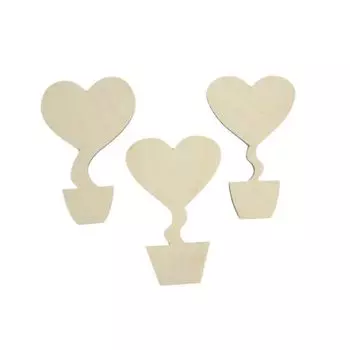 L-378 Деревянная заготовка дерево 10*6,5см (3шт./уп.) 'Астра'