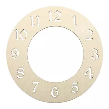L-37 Деревянная заготовка круг для циферблата №3 'Арабский', 24*24 см, Astra&amp;Craft