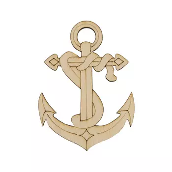 L-382 Деревянная заготовка 'Якорь', 7*5 см, 'Астра'