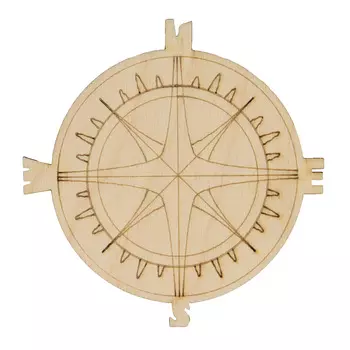 L-384 Деревянная заготовка 'Компас', 7*7 см, Astra&amp;Craft