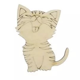 L-385 Деревянная заготовка 'Котёнок', 7*4,5 см, 'Астра'