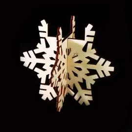 L-403 Деревянная заготовка подсвечник 'Снежинка', 9*10 см, 'Астра'