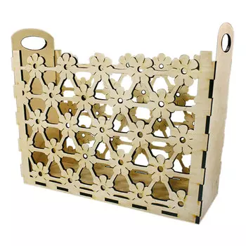 L-418 Деревянная заготовка корзина для бумаг 'Цветок' 34*44*15 см, Astra&amp;Craft
