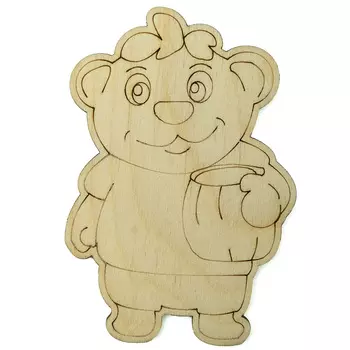 L-429 Деревянная заготовка 'Мишка с медом', 7*9 см, Astra&amp;Craft