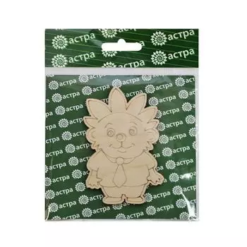 L-434 Деревянная заготовка 'Ежик с галстуком', 6*9 см, 'Астра'