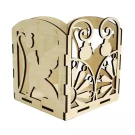 L-451 Деревянная заготовка Коробочка для бумажек 'Грифоны', 11*11*11 см, 'Астра'