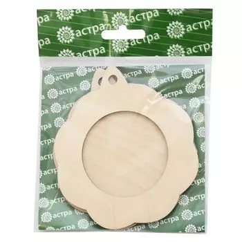 L-463 Деревянная заготовка медальон 'Волна'. 10*10 см, 'Астра'