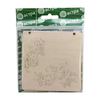 L-479 Деревянная заготовка Открытка 'Птичка', 10*10 см, 'Астра'