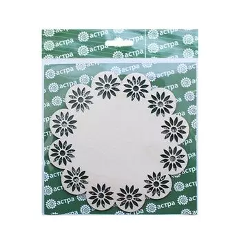 L-482 Деревянная заготовка подставка под горячее 'Цветок',15*15 см, 'Астра'