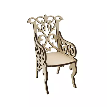 L-487 Деревянная заготовка 'Кресло резное', 7*6,5 см, Astra&amp;Craft