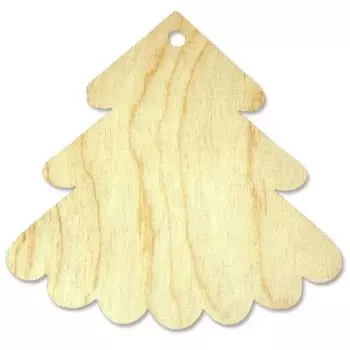 L-48 Деревянная заготовка подвеска 'Ёлка №4' 10*10см 'Астра'