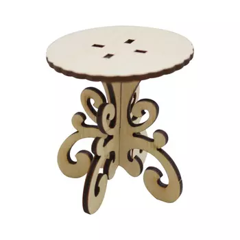 L-494 Деревянная заготовка 'Круглый стол', 6*6,5 см, 'Астра'