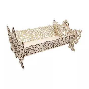 L-498 Деревянная заготовка кроватка 'Винтаж', 24*30,5*16 см, 'Астра'