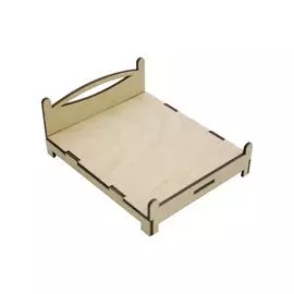 L-511 Деревянная заготовка 'Кровать', 11*13 см, 'Астра'