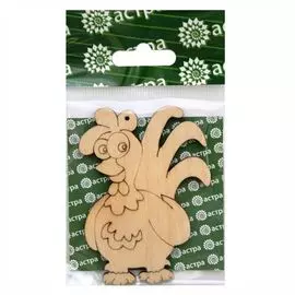 L-528 Деревянная заготовка 'Гламурный петух', 5*7 см, Astra&amp;Craft