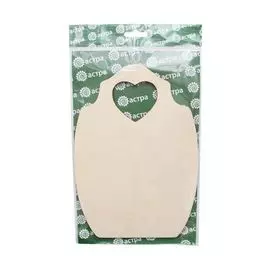 L-529 Деревянная заготовка доска с вырезом 'Сердечко', 17*24 см, 'Астра'