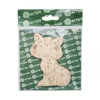 L-532 Деревянная заготовка 'Кошечка', 7*10 см, 'Астра'