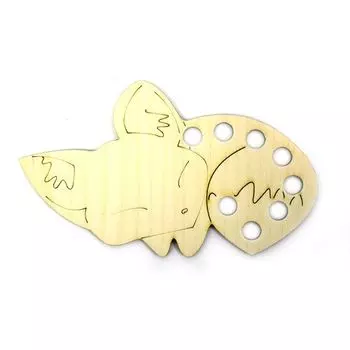 L-580 Деревянная заготовка Органайзер для мулине 'Лисичка' 16*10 см Астра