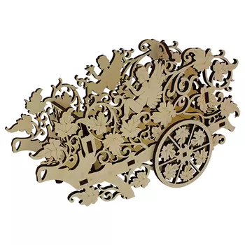 L-619 Деревянная заготовка подставка под бутылку 'Колесница' 31*12,5*18,5см Astra&amp;Craft