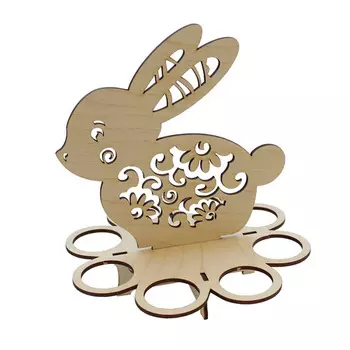 L-637 Деревянная заготовка подставка 'Пасхальный кролик' 17*19см, Астра