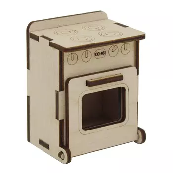 L-654 Деревянная заготовка 'Газовая плита' 5*3,5*6,5 см, Астра