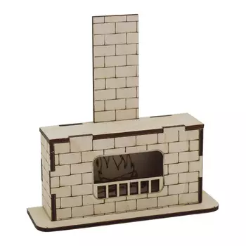 L-658 Деревянная заготовка 'Камин' 12*4*12,5 см, Астра