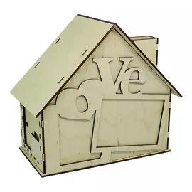 L-687 Деревянная заготовка копилка с фоторамкой 'LOVE' 23*13*20,5 см, Астра