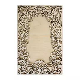 L-693 Деревянная заготовка рамка для фото 'Цветочная' 19,5*30 см, Астра