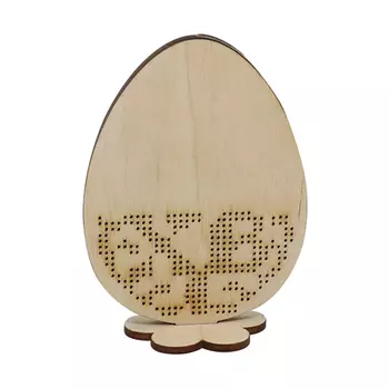 L-700 Деревянная заготовка Яйцо пасхальное с бисером 7,5*4,5*10