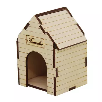 L-713 Деревянная заготовка будка для собаки 5,5*5*8 см, Астра