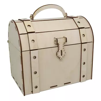 L-718 Деревянная заготовка сундучок декоративный средний 20*13,5*17,5 см, Астра