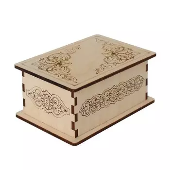 L-719 Деревянная заготовка шкатулочка малая с гравировкой 9,5*6,5*4,5 см Астра