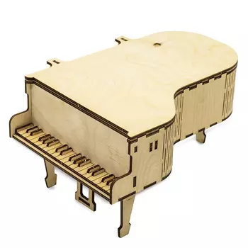 L-729 Деревянная заготовка шкатулка 'Рояль' 23*15*12 см, Astra&amp;Craft