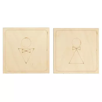 L-760 Деревянная заготовка 'Информационные таблички М/Ж' 10*10см упак/2 шт Astra&amp;Craft