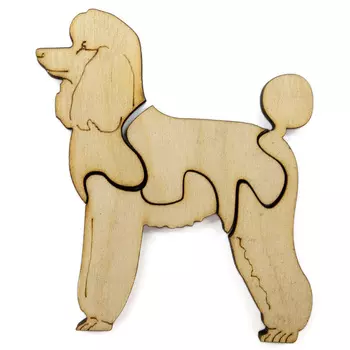 L-822 Деревянная заготовка пазл 'Пудель' 7,5*8,5см Astra&amp;Craft